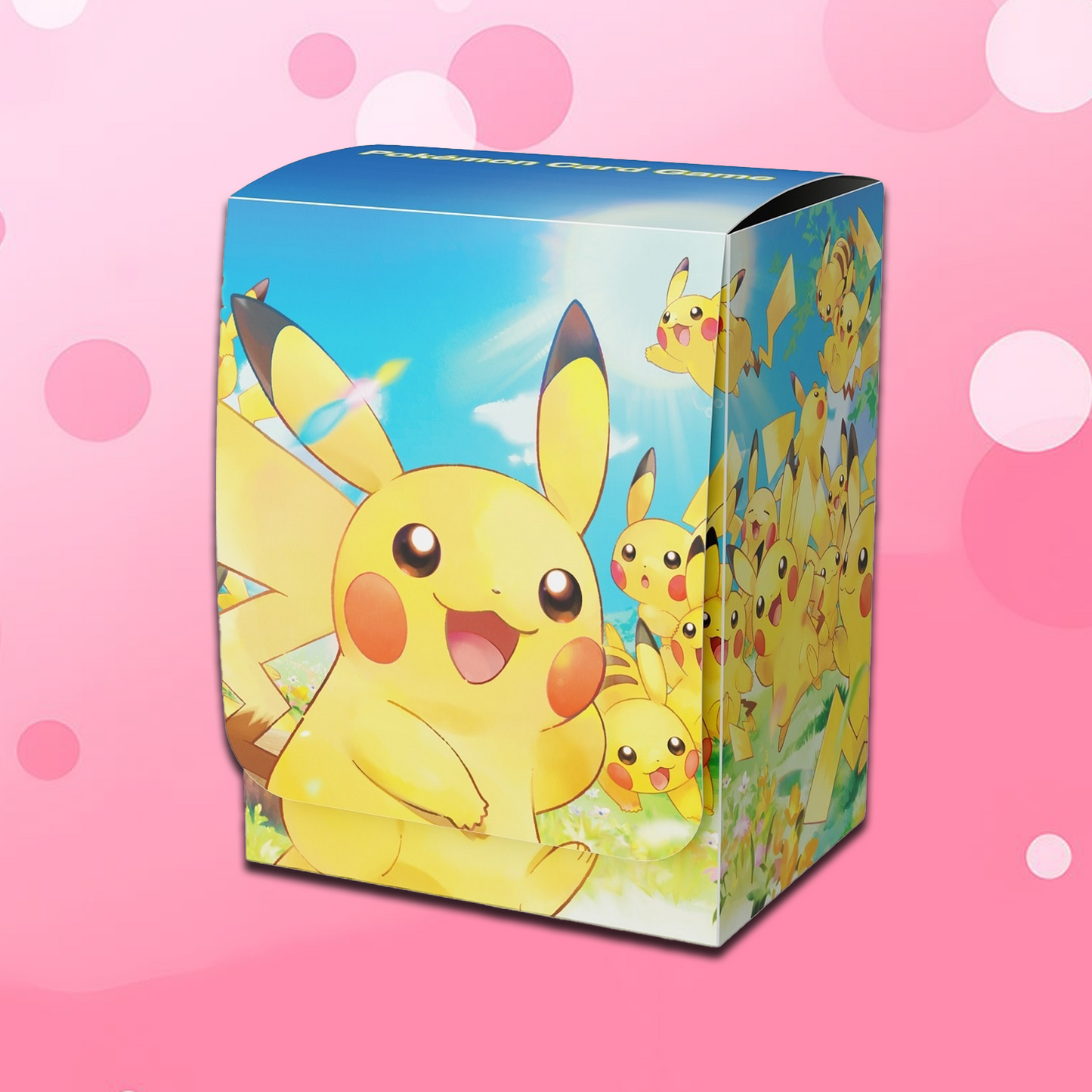 Pokemon Card Game Deck Case Custodia Porta Mazzo Pikachu